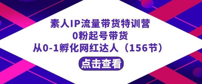 3qyyds元神繁星·計劃素人IP流量帶貨特訓營：0粉起號帶貨 從0-1孵化網紅達人-3qyyds.com